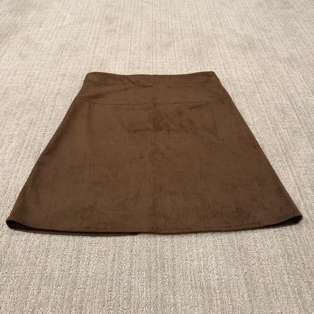 Max Studio Faux Suede Mini Skirt - Picture 3 of 7